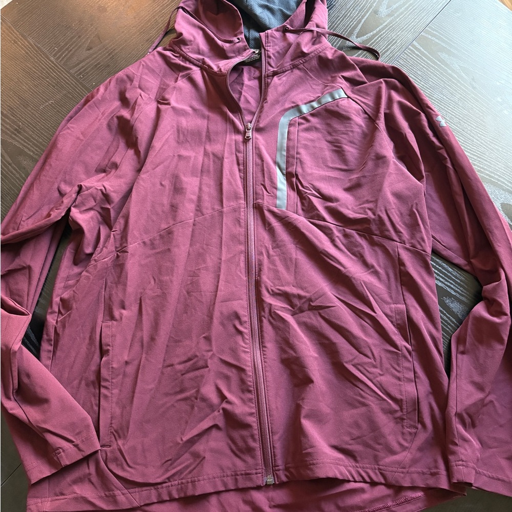 Under Armour Burgundy Jacket with Gray Lining